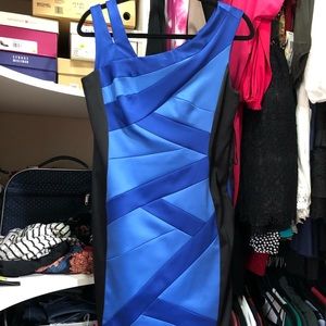 Black and blue dress